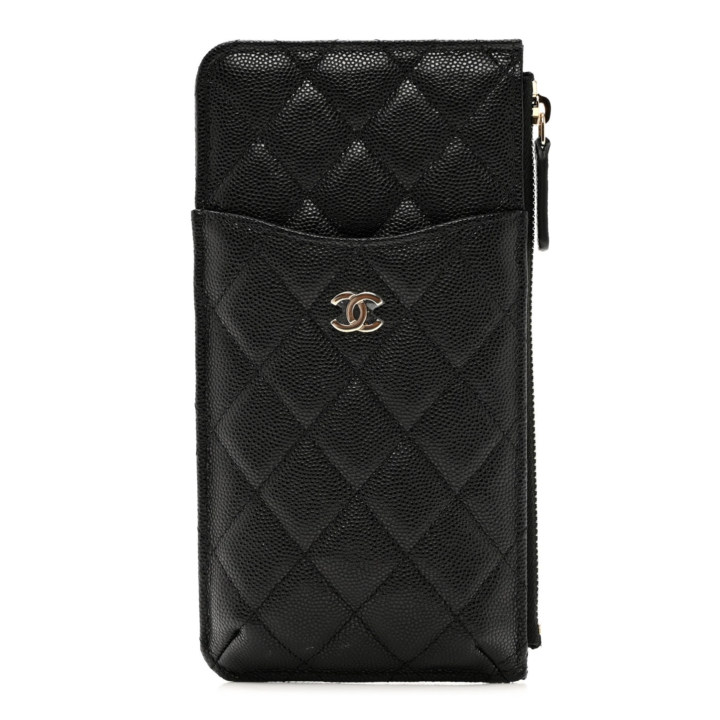 Caviar Quilted Classic iPhone Pouch Black
