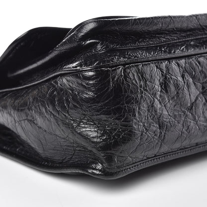 Saint Laurent Crinkled Calfskin Matelasse Monogram Medium Niki Chain Satchel Black 9 of 11