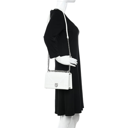 Christian Dior Patent Micro-Cannage Small Diorama Flap Bag White 2 of 18