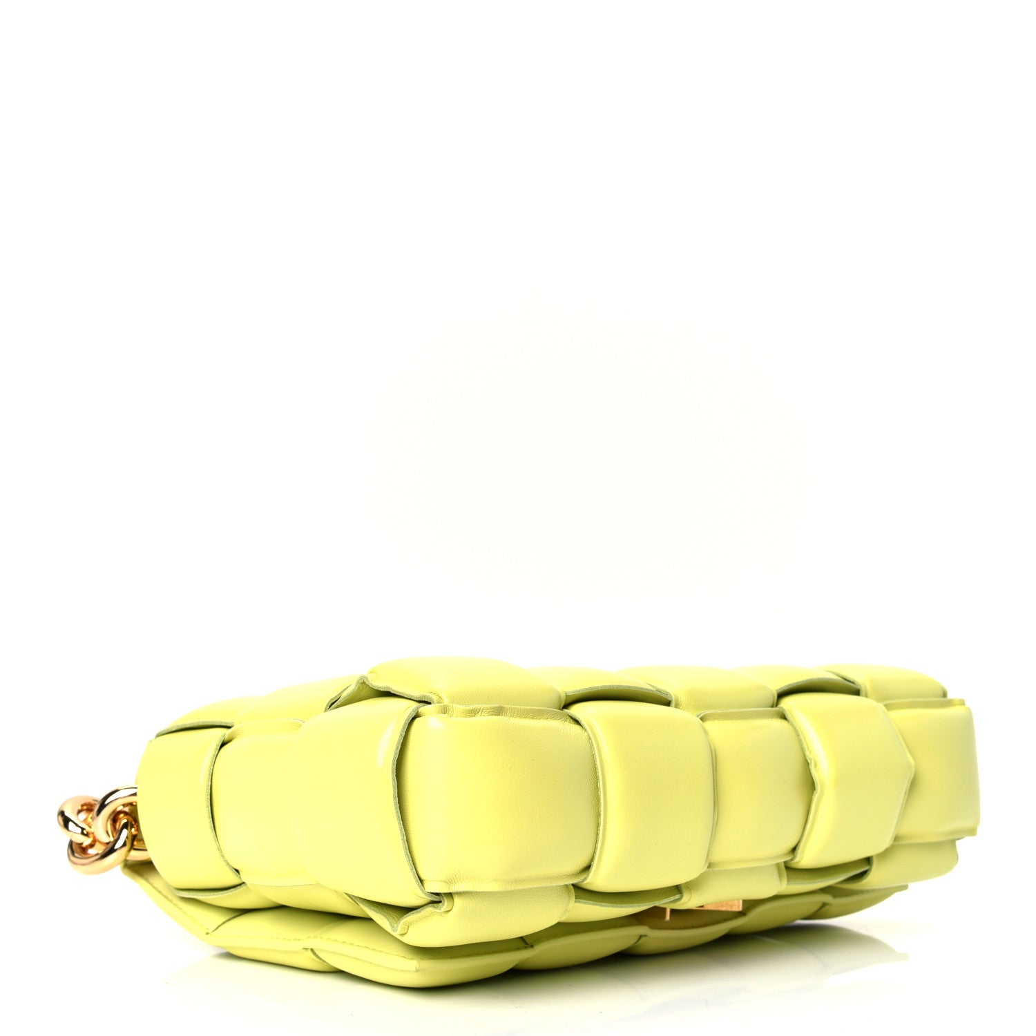 Bottega Veneta Lambskin Maxi Intreccio Padded Chain Cassette Crossbody Bag Kiwi 3 of 4