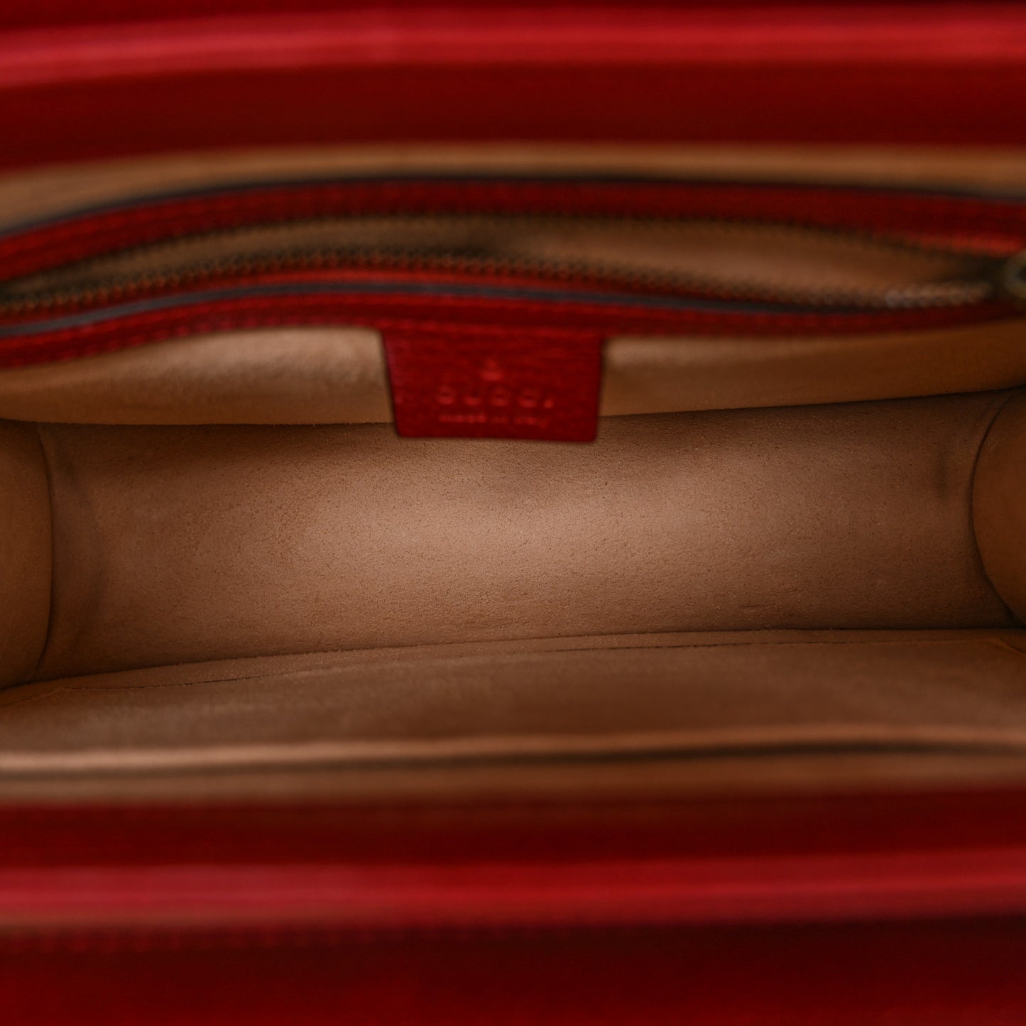 GG Supreme Monogram Small Queen Margaret Top Handle Bag Red
