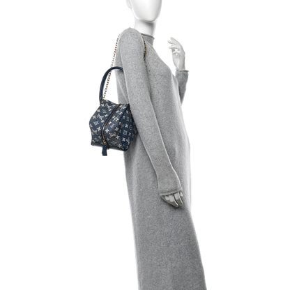 Louis Vuitton Monogram Jacquard Denim Square Bag Bleu 2 of 10