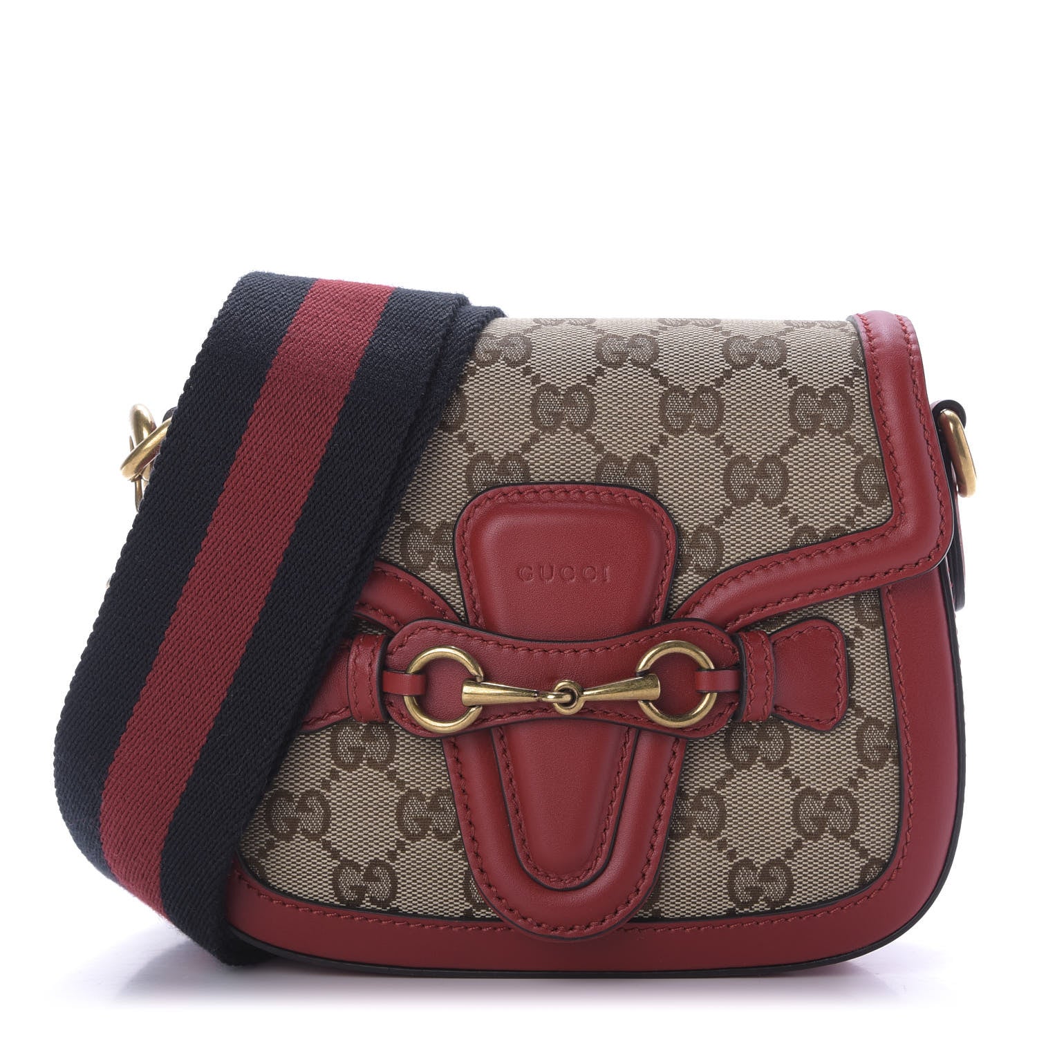 Gucci Monogram Ruinart Calfskin Small Lady Web Shoulder Bag Beige Ebony Hibiscus Red 2 of 9