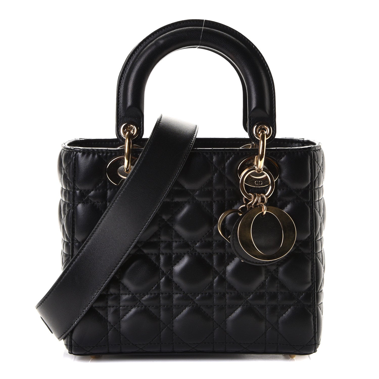 Christian Dior Lambskin Cannage Small My ABCDior Lady Dior Black 1 of 8