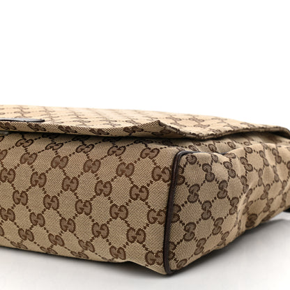 Gucci GG Monogram Medium Flap Messenger Bag Beige Dark Brown 10 of 10