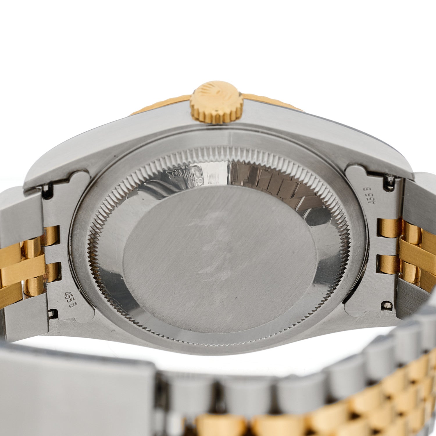 Rolex Stainless Steel 18K Yellow Gold Diamond 36mm Oyster Perpetual Datejust Watch Blue 16233 4 of 4