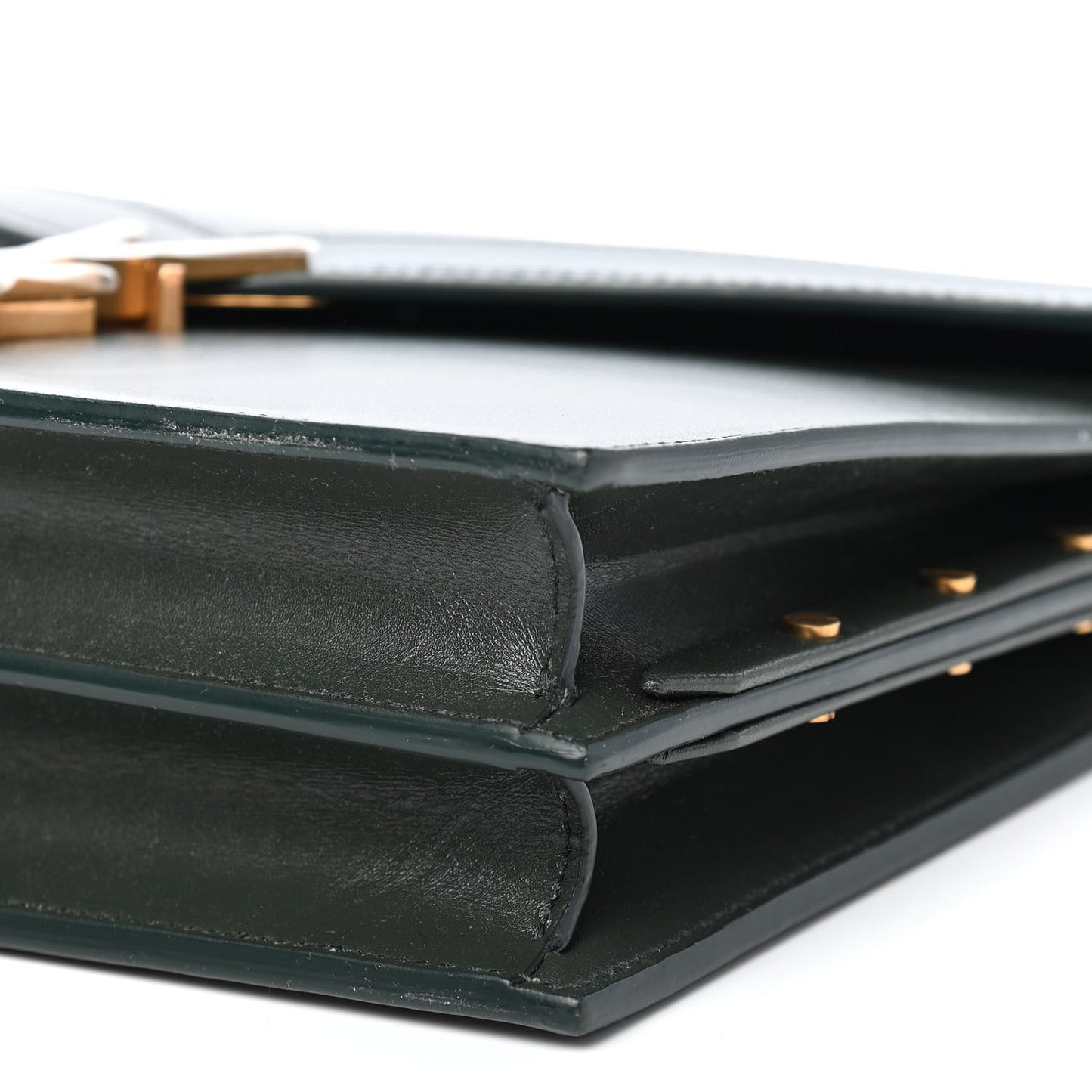 Smooth Calfskin Monogram Cassandra Clasp Bag Dark Green