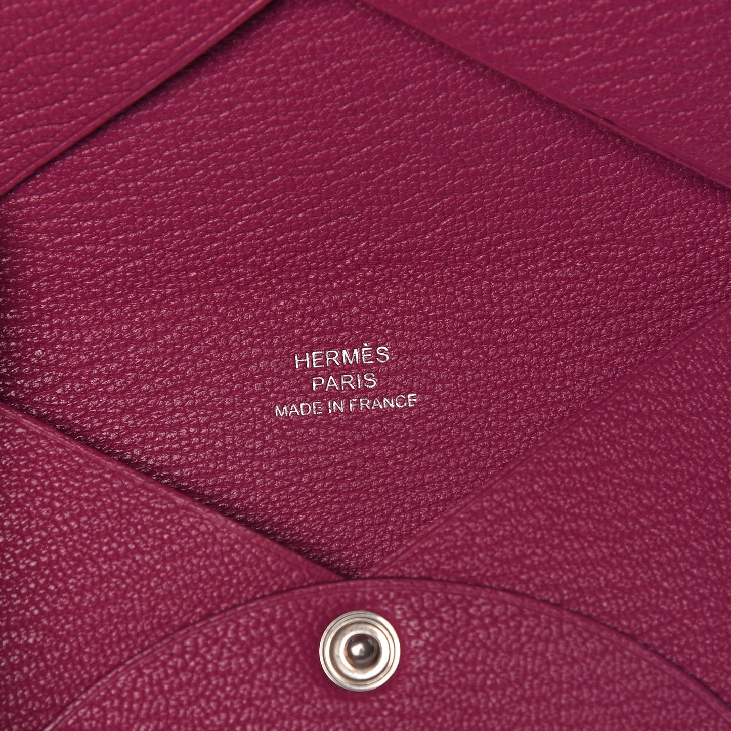 Chevre Mysore Calvi Card Case Rose Pourpre