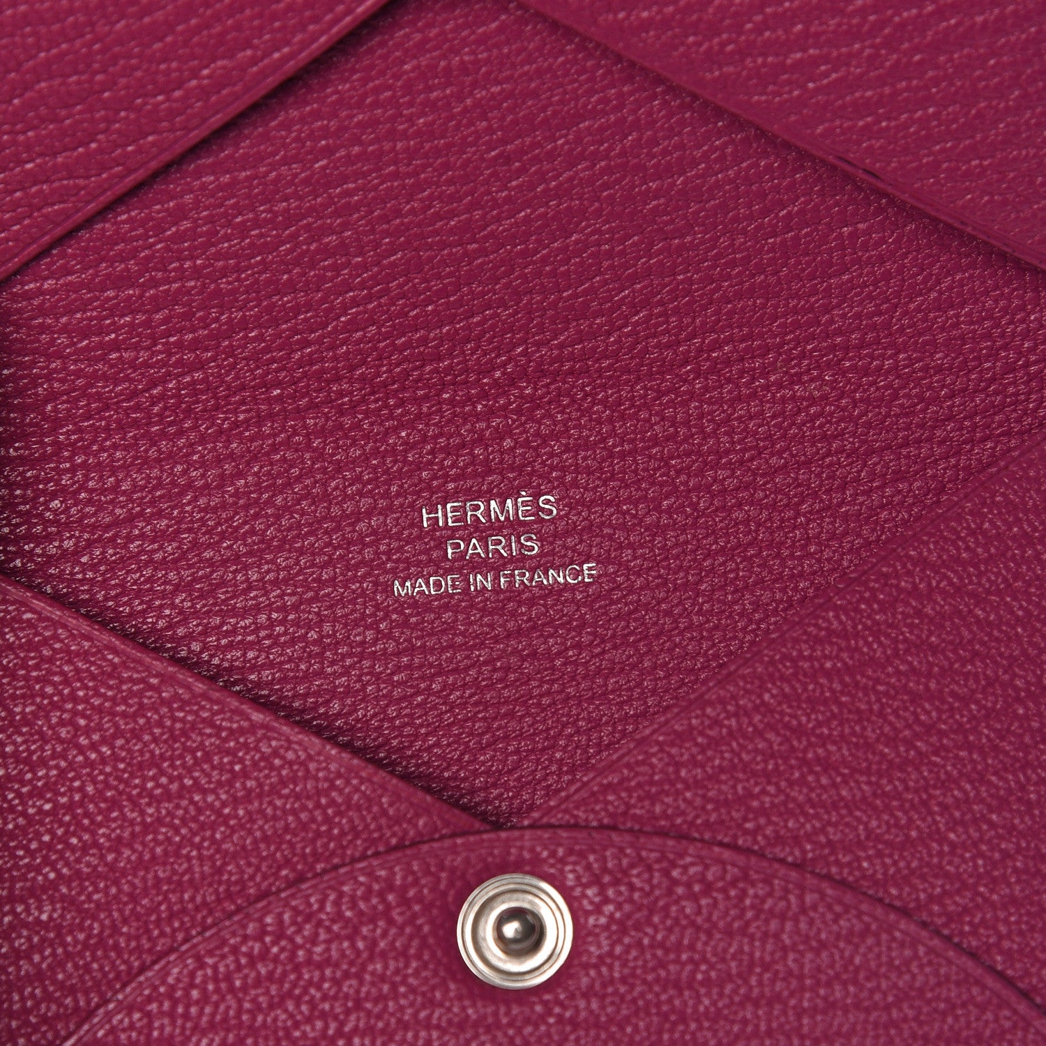 Hermes Chevre Mysore Calvi Card Case Rose Pourpre 6 of 7