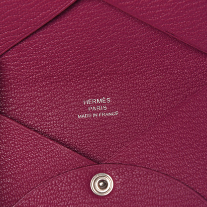 Hermes Chevre Mysore Calvi Card Case Rose Pourpre 6 of 7