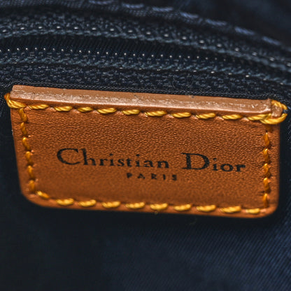 Christian Dior Denim Calfskin Boston Bag Blue 6 of 13