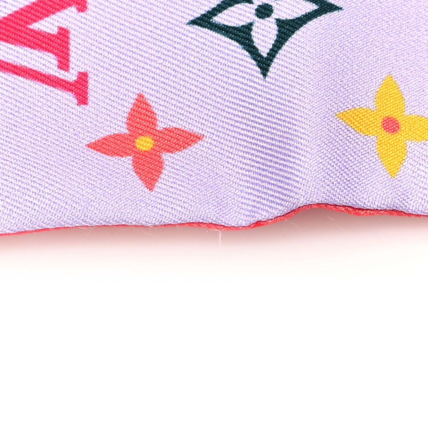 Silk Monogram Flowers Forever Bandeau Red