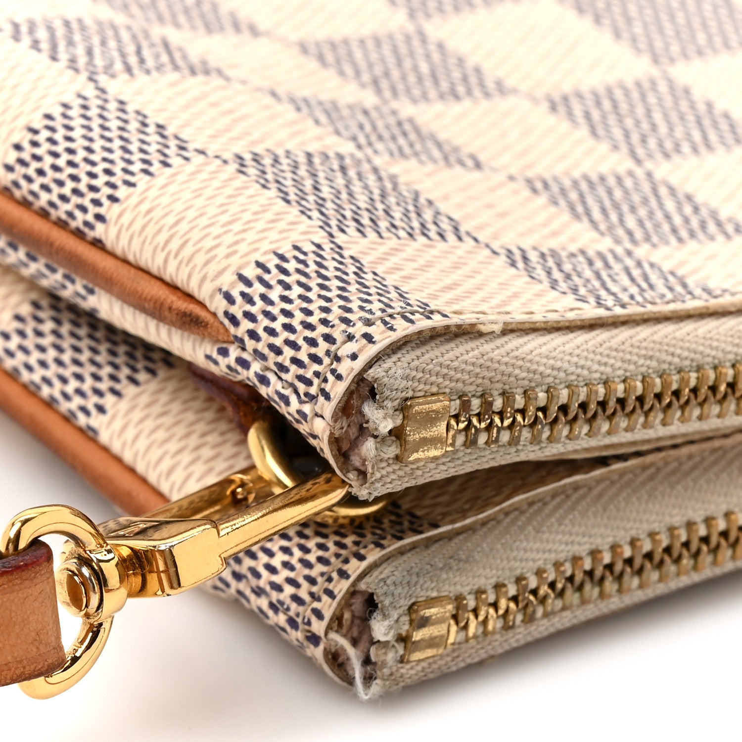 Louis Vuitton Damier Azur Double Zip Pochette 14 of 15