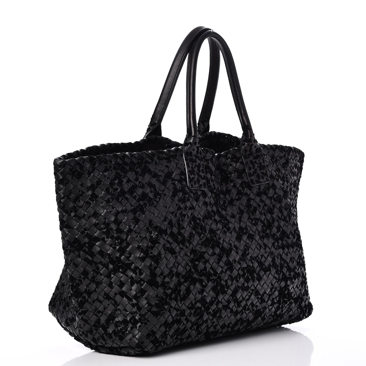 Bottega Veneta Nappa Velours Intrecciato Large Cabat Black 4 of 7