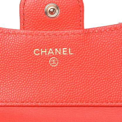 Chanel Caviar Quilted Compact Flap Wallet Red 6 of 9