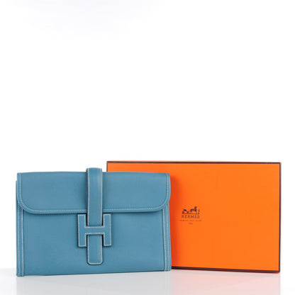 Hermes Epsom Jige PM Clutch Blue Jean 9 of 9