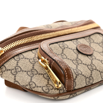 Gucci GG Supreme Monogram Textured Calfskin Retro Interlocking G Belt Bag Beige Ebony Brown Sugar 9 of 10