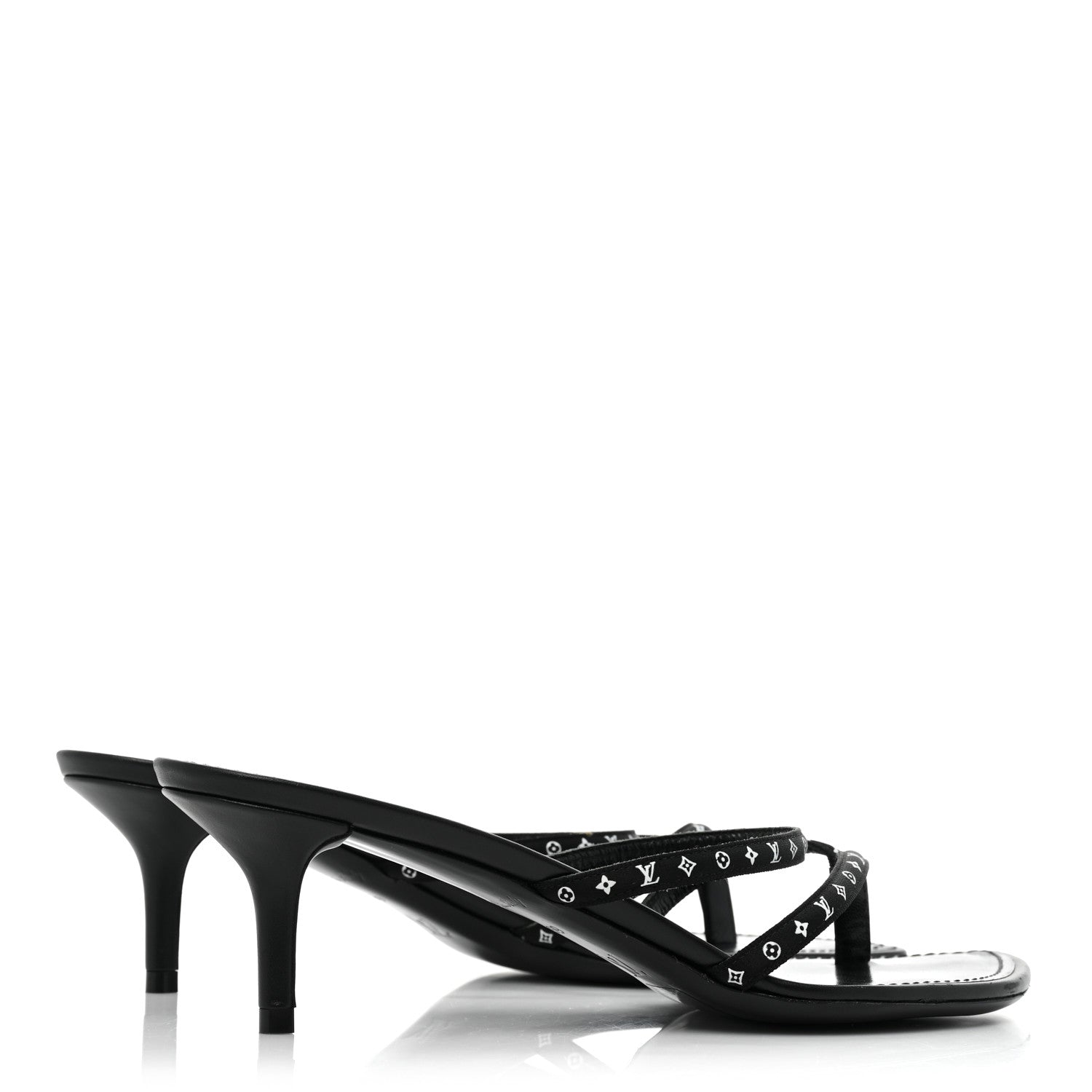 Louis Vuitton Satin Calfskin Citizen Thong Sandal 37 Black 4 of 7