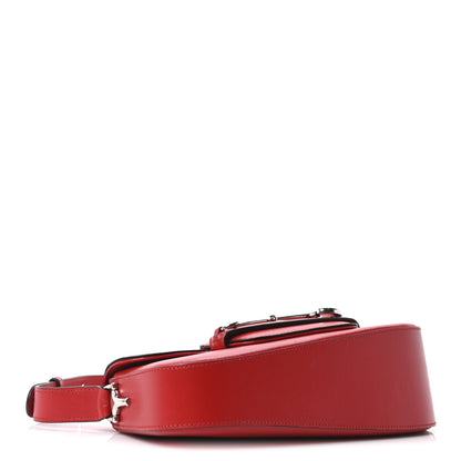 Gucci Demetra Small Horsebit 1955 Asymmetric Shoulder Bag New Cherry Red 4 of 10