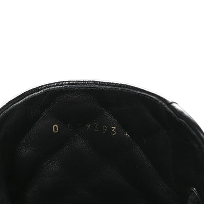 Chanel Shiny Calfskin Patent Quilted Chain Lace Up Combat Boots 40.5 Black 8 of 9