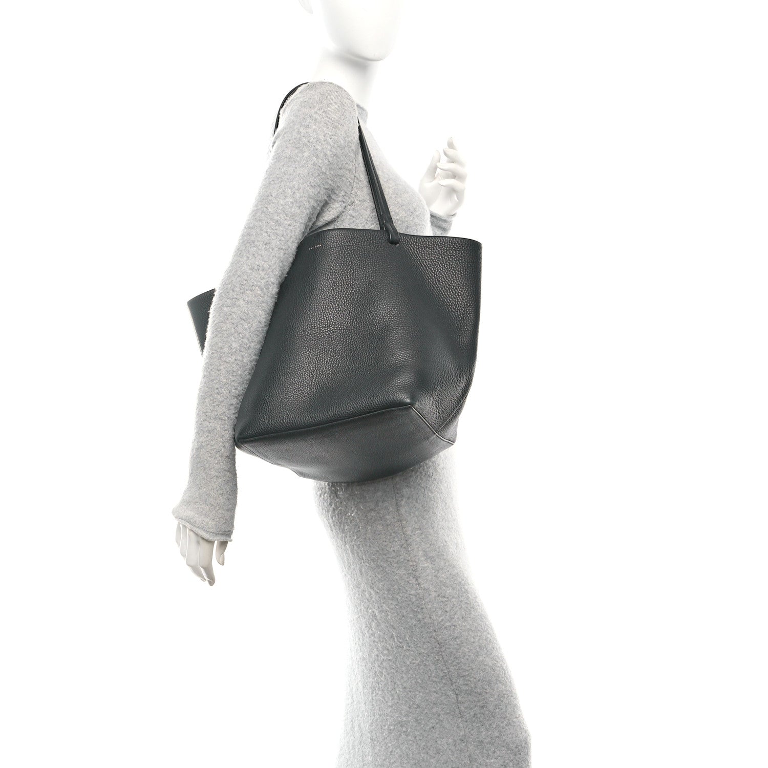 The Row Grained Calfskin Park Tote Three Black 2 of 11