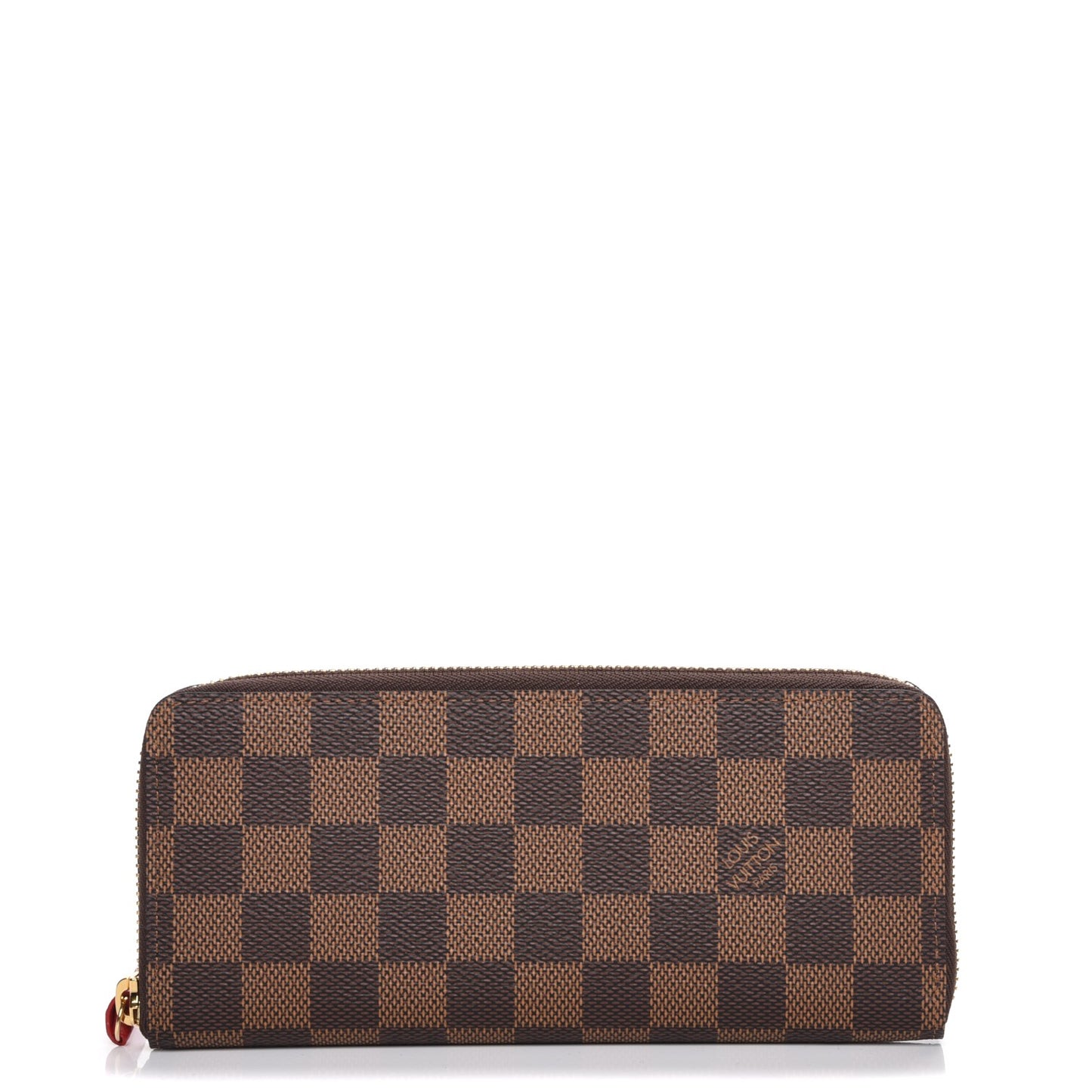 Damier Ebene Clemence Wallet Cherry