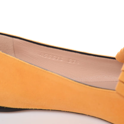 Gucci Kid Scamosciato GG Marmont Fringe Flats 37.5 Crystal Copper 8 of 8