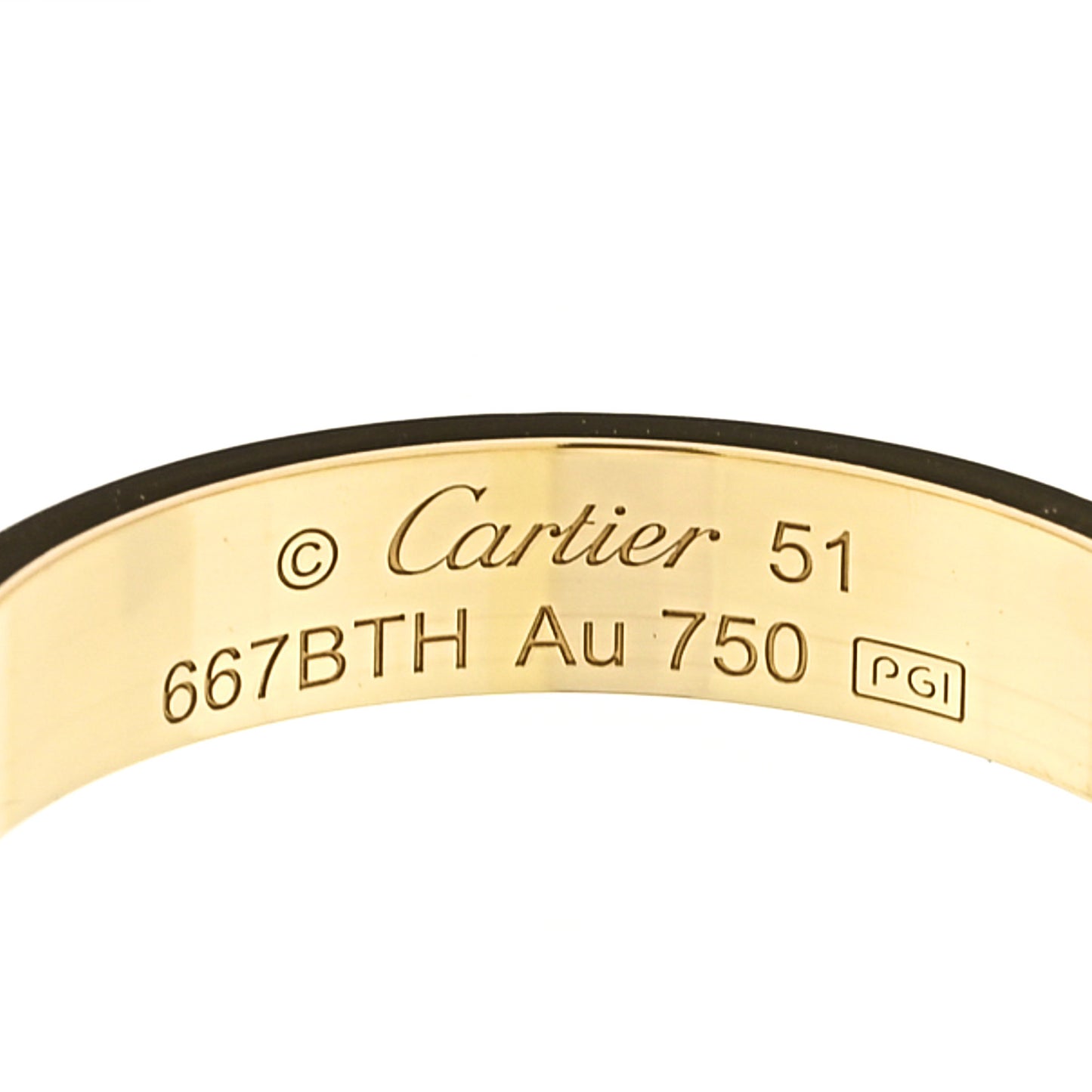 18K Yellow Gold 3.5mm LOVE Wedding Band Ring 51 5.75