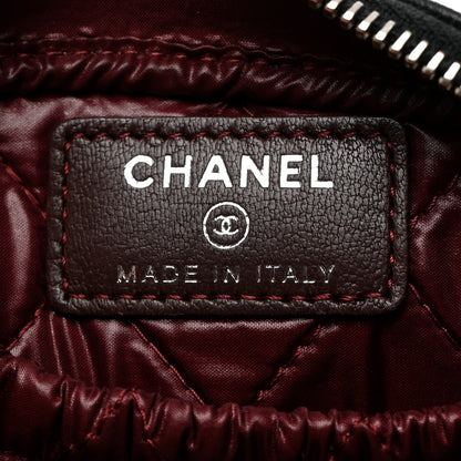 Chanel Lambskin Quilted Small Curvy Pouch Cosmetic Case Black 7 of 8