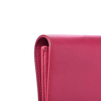 Saint Laurent Goatskin Large Belle De Jour Clutch Fuchsia 9 of 11