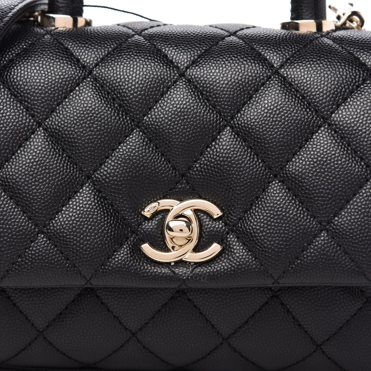 Caviar Quilted Extra Mini Coco Handle Flap Black