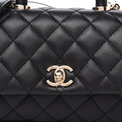 Chanel Caviar Quilted Extra Mini Coco Handle Flap Black 10 of 11