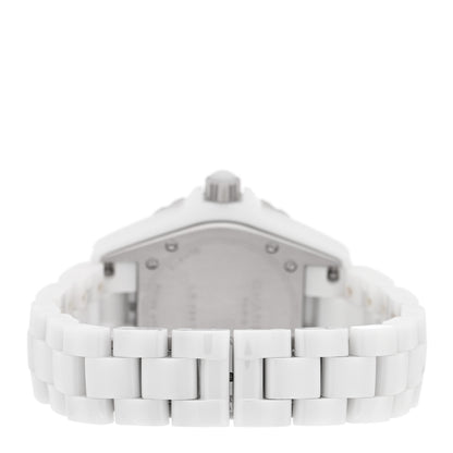 Chanel Stainless Steel Ceramic 33mm J12 Quartz Watch White 3 of 4