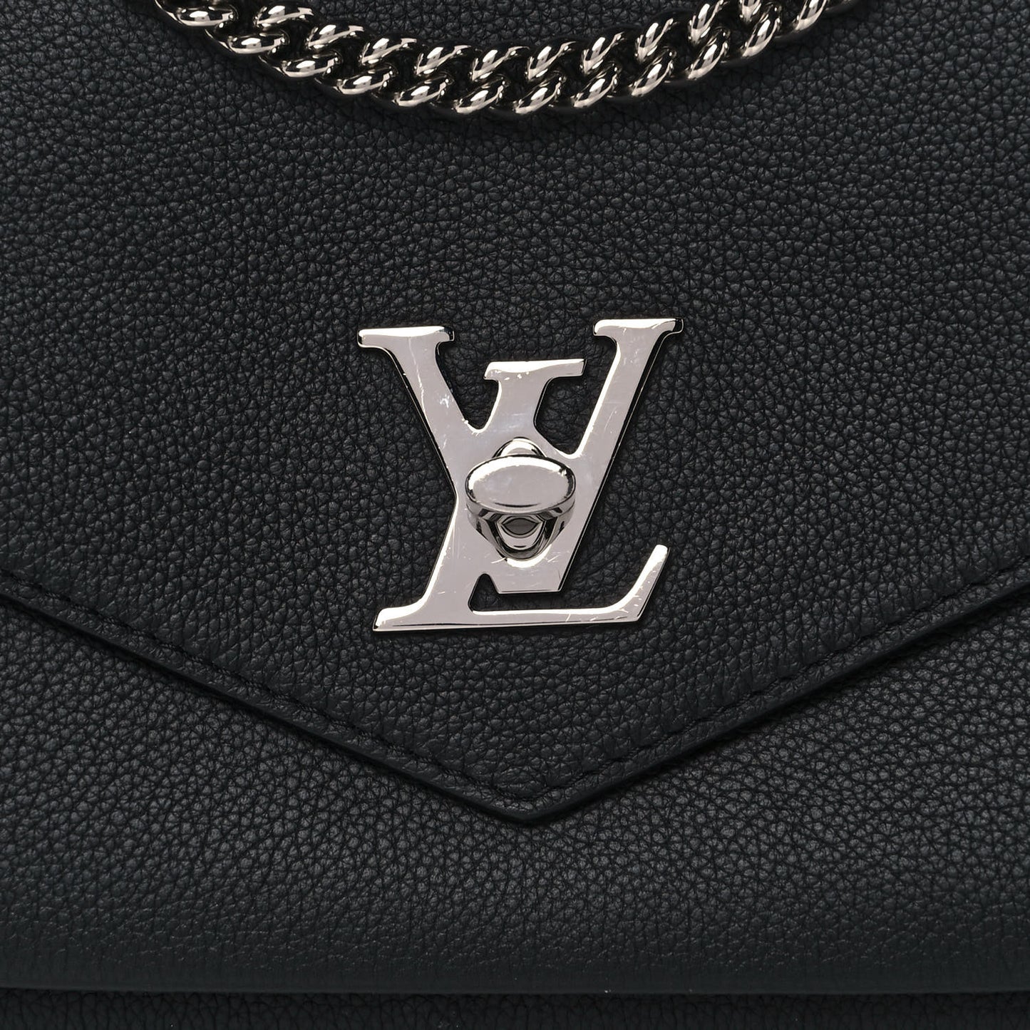 Soft Calfskin Mylockme Chain Bag BB Black