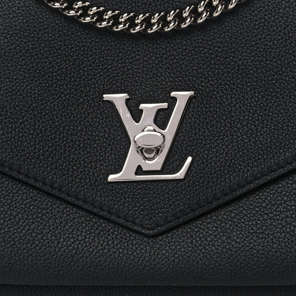 Louis Vuitton Soft Calfskin Mylockme Chain Bag BB Black 9 of 10