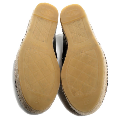 Chanel Lambskin Espadrilles 37 Black 4 of 7