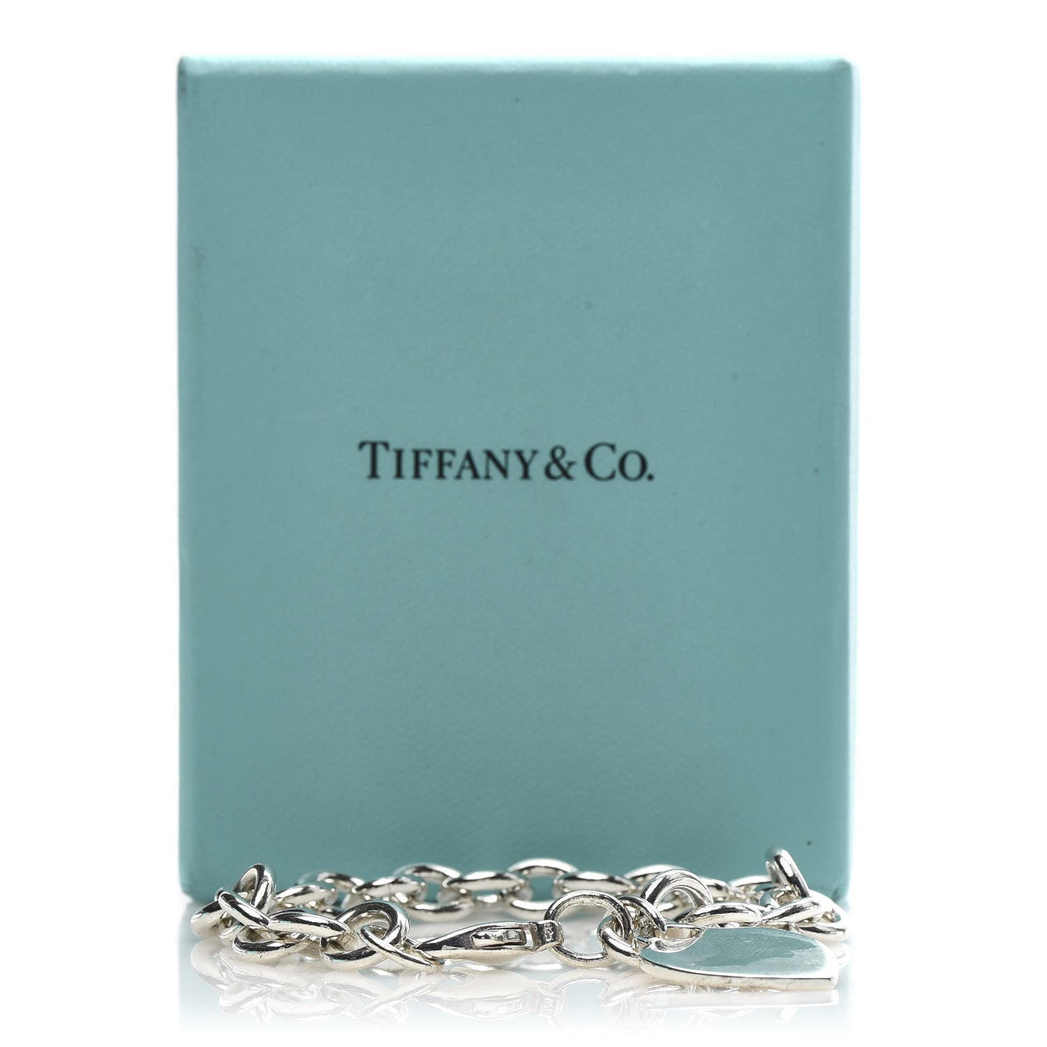 Tiffany Sterling Silver Heart Tag Charm Bracelet 6 of 6