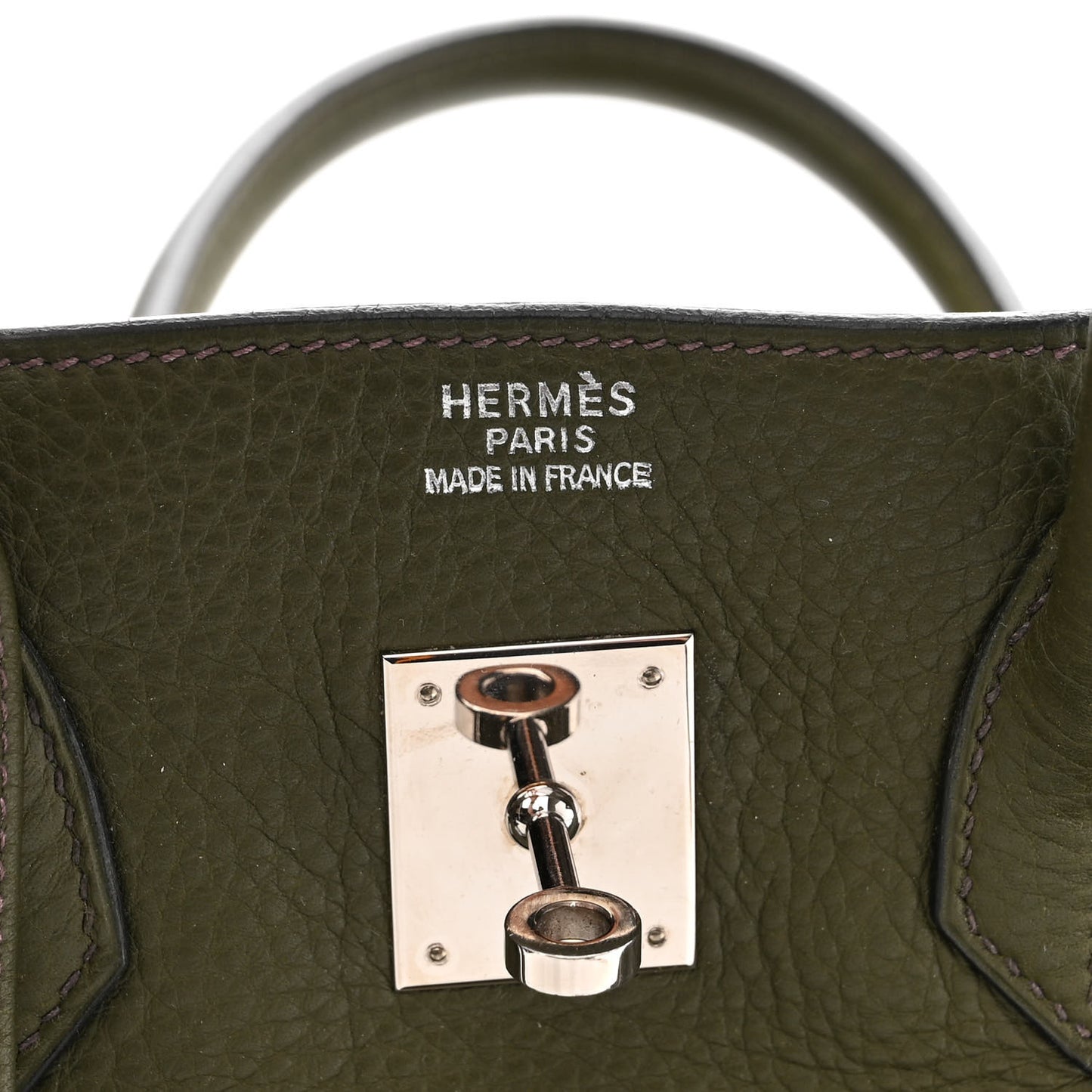 Taurillon Clemence Birkin 35 Vert Olive