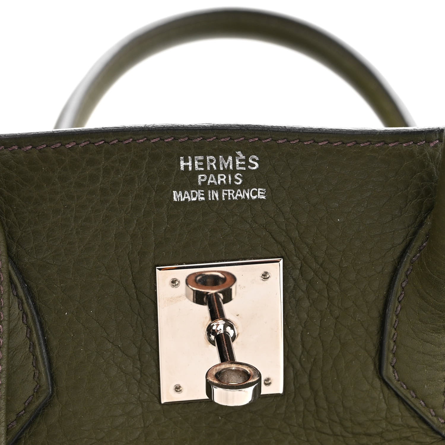 Hermes Taurillon Clemence Birkin 35 Vert Olive 6 of 16