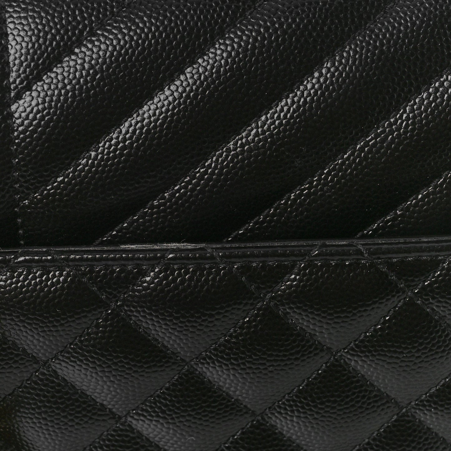 Grain De Poudre Textured Mixed Matelasse Large Triquilt Monogram Satchel Black