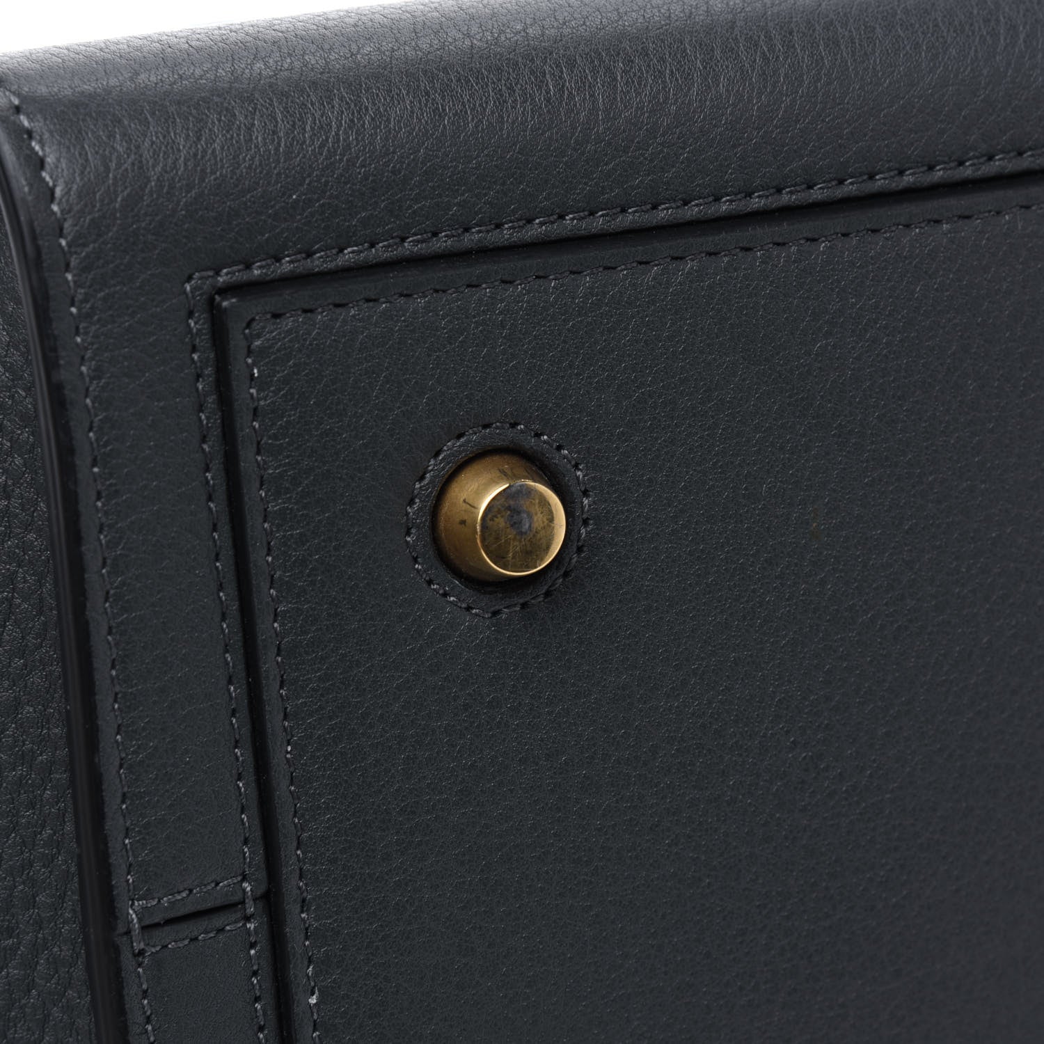Celine Crisped Calfskin Mini Tie Knot Tote Anthracite 18 of 21