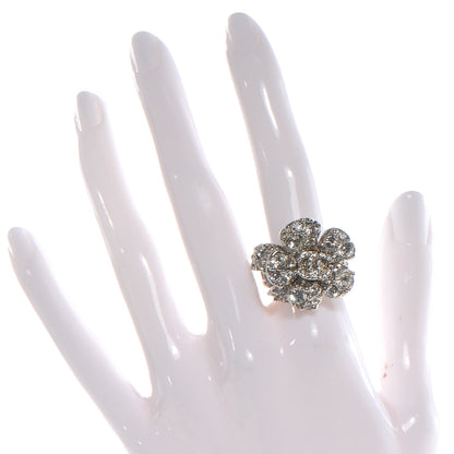 Chanel Swarovski Crystal Camellia Ring 6.5 2 of 5