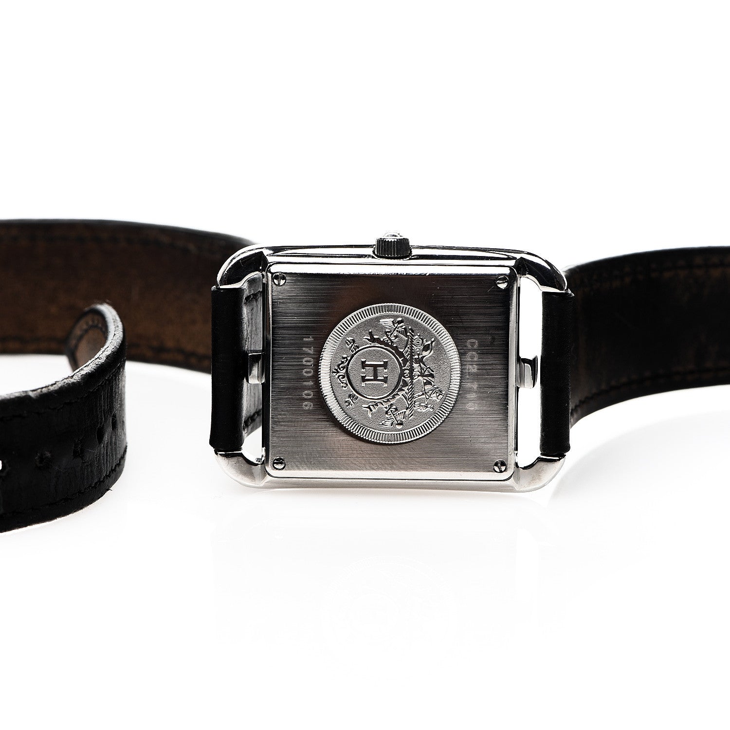 Hermes Stainless Steel Barenia 29mm Cape Cod Double Tour Quartz Watch Noir 7 of 8