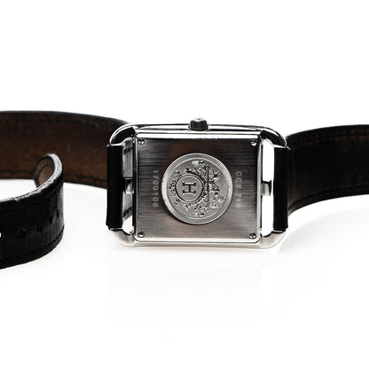 Hermes Stainless Steel Barenia 29mm Cape Cod Double Tour Quartz Watch Noir 7 of 8
