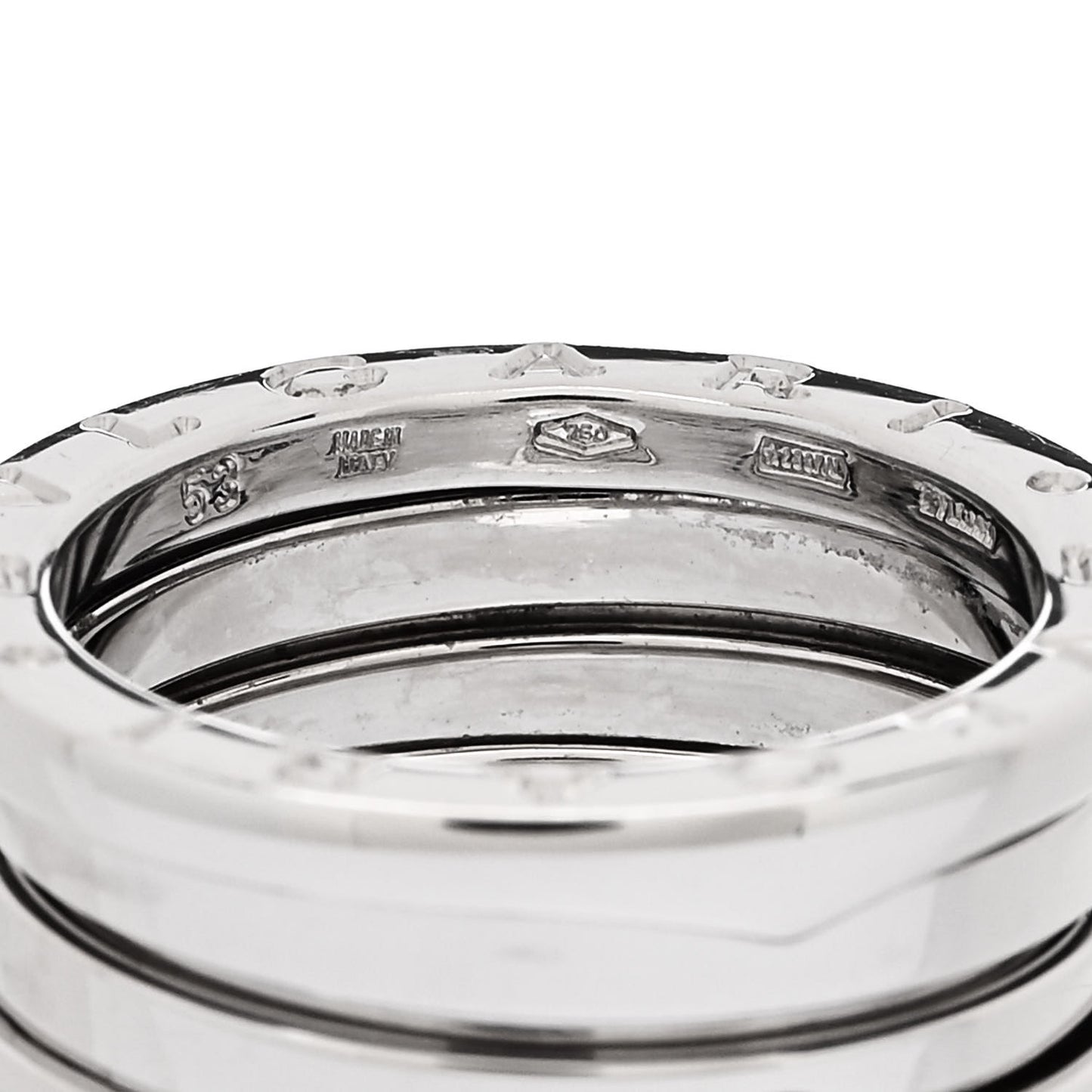 18K White Gold B.Zero1 Two-Band Ring 53 6.25