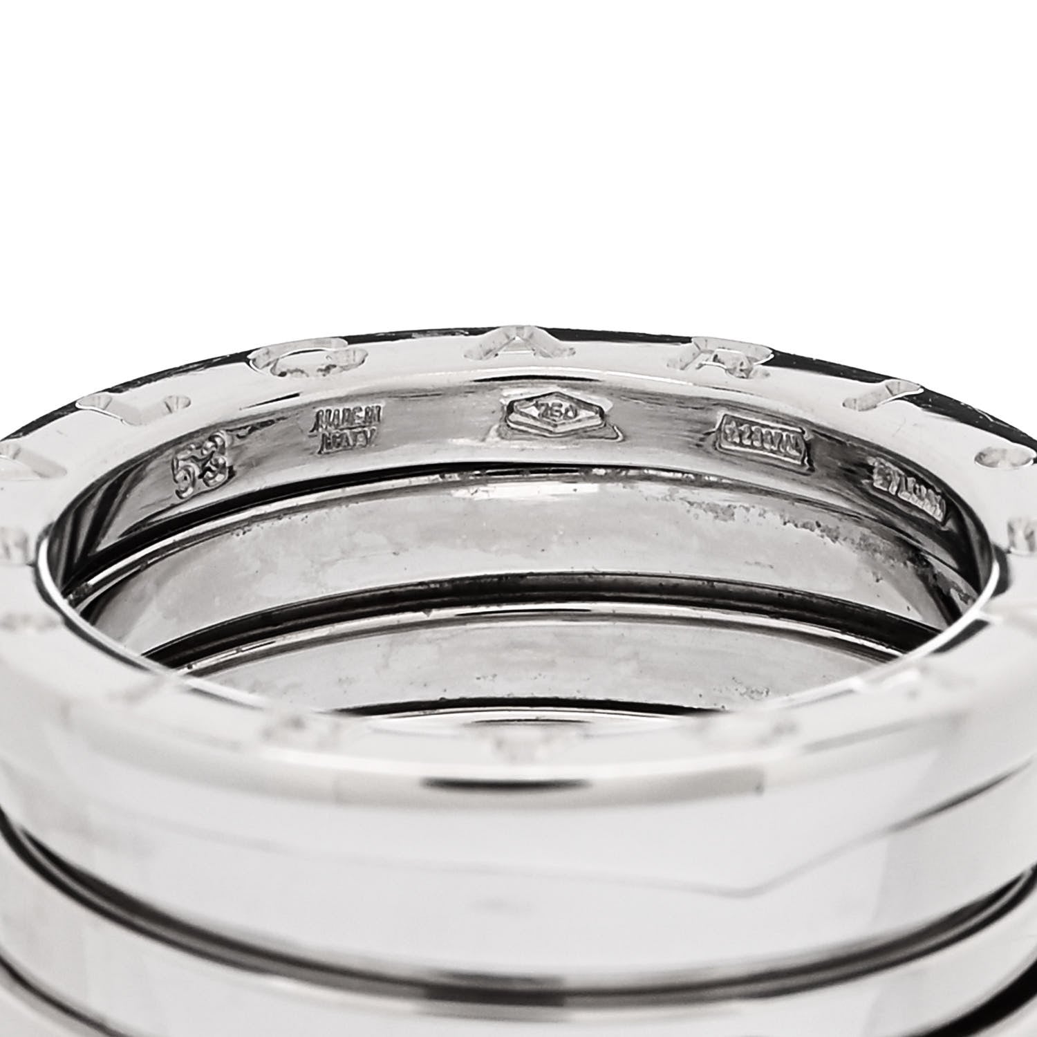 Bulgari 18K White Gold B.Zero1 Two-Band Ring 53 6.25 5 of 6