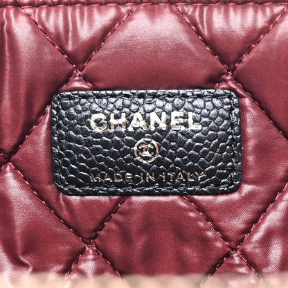Chanel Caviar Quilted Large Cosmetic Case Black 6 of 8