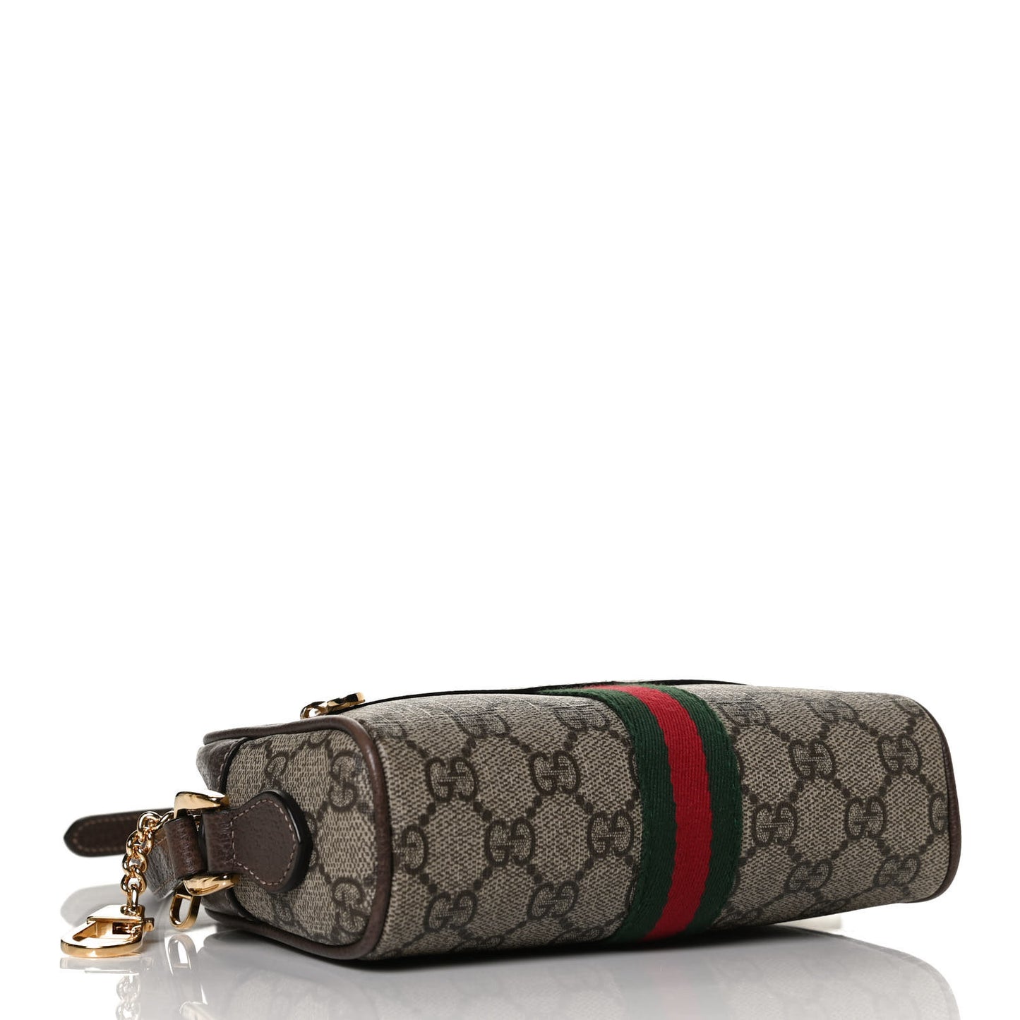 GG Supreme Monogram Web Mini Ophidia Shoulder Bag Brown