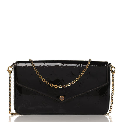 Louis Vuitton Vernis Pochette Felicie Chain Wallet Amarante 3 of 11