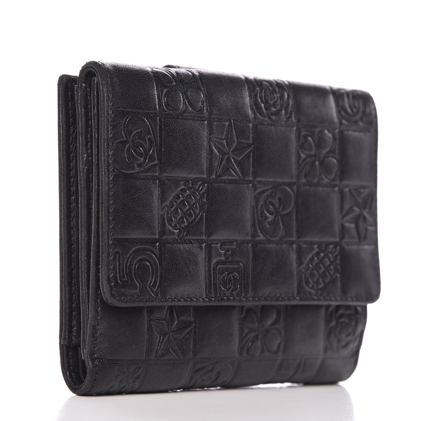 Lambskin Precious Symbols French Wallet Black
